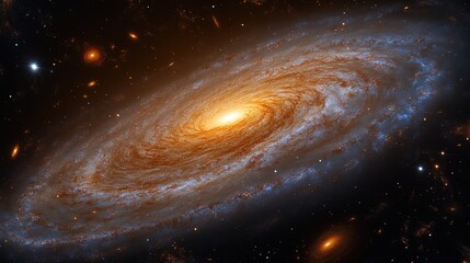 Obraz premium Spiral Galaxy in Deep Space, Cosmic Formation, Majestic Celestial Object, Stunning Visuals for Scientific Publication