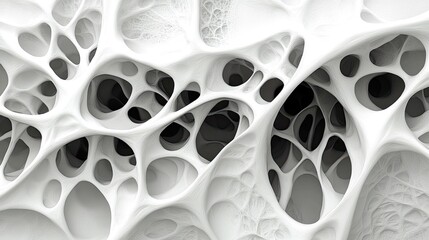 Abstract White Organic Forms