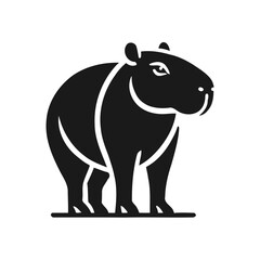 vector illustration of a cartoon capybara 