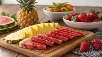 fruit salad on a plate
