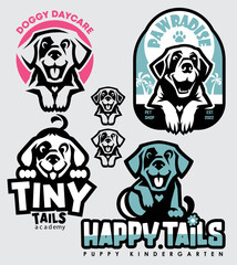 Cute Puppy Logo set