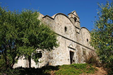 Fototapeta premium Kadikale Greek Church in Turgutreis, Bodrum, Turkey.