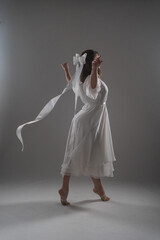 ballerina in a white dress