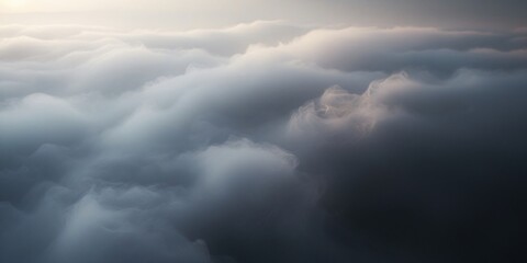 Above the Clouds: Aerial View of Dense Cloudscape