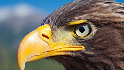 a majestic eagle with sharp eyes