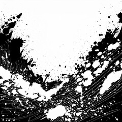 Grunge template with border, brushstrokes, splash, blots with space for text background graphic resource	
