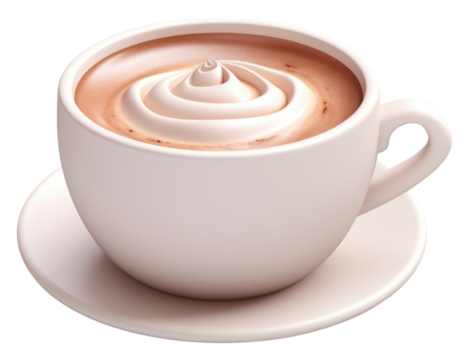 PNG Chocolate dessert coffee drink.