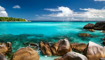 tropical sea and rocks