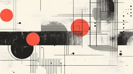 Abstract geometric shapes design, textured background, graphic art, poster
