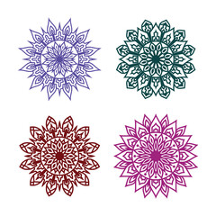 symmetrical stylized watercolor Mandala