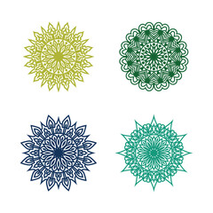 symmetrical stylized watercolor Mandala