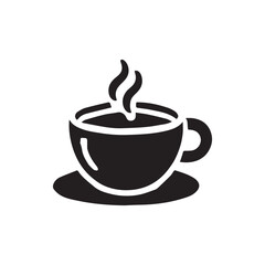 Coffee cup icon and tea cup logo, vector illustration drinks symbols, Vector silhouette image template.eps 10