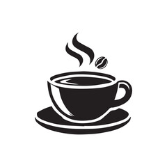 Coffee cup icon and tea cup logo, vector illustration drinks symbols, Vector silhouette image template.eps 10