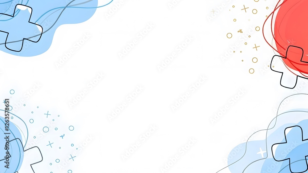 Poster creative abstract design with colorful shapes and lines in a minimalist style digital art graphic mo