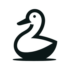 black swan isolated on white