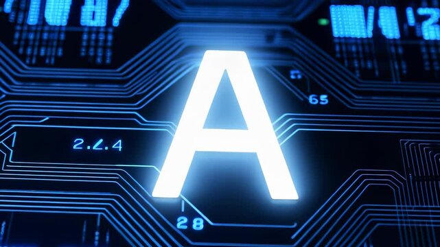  Circuit Board with Illuminated Letter A