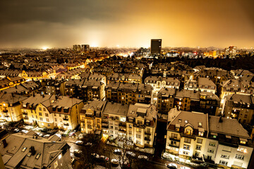 Panorama miasta w nocy