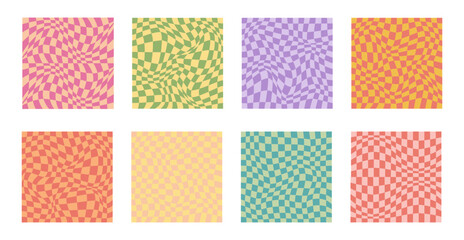 Psychedelic checkerboard poster