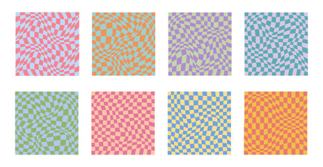 Psychedelic checkerboard poster