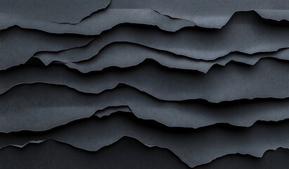 Sophisticated Black Design with Torn Edge Textures for Unique and Creative Branding.Generative AI