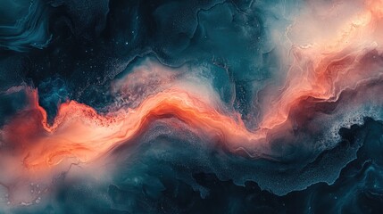 Fototapeta premium Abstract Flowing Colors; Liquid Painting