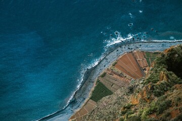 aerial view of a bay