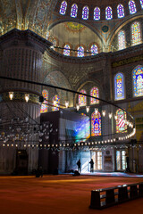 Obraz premium Interior of the mosque in Istanbul Turkey 2024