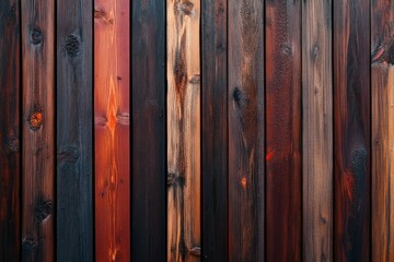 Naklejka premium Rustic wooden planks in warm light. Neural network AI generated