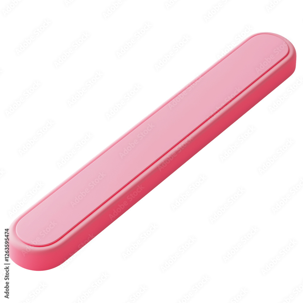Poster isolated pink rectangular shape on transparent background modern and clean 3d render