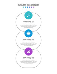 Vertical progress bar featuring 3 arrow-shaped elements, symbolizing the three stages of business strategy and progression. Clean timeline infographic design template. Vector for mobile presentation.