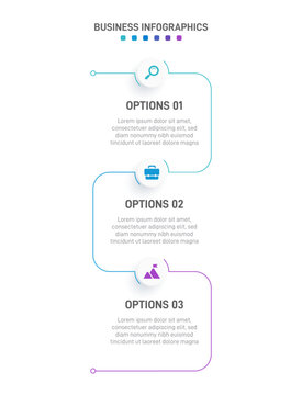 Vertical progress bar featuring 3 arrow-shaped elements, symbolizing the three stages of business strategy and progression. Clean timeline infographic design template. Vector for mobile presentation.