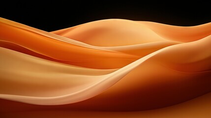   A close-up of an orange and white wave on a black background, featuring a lighter orange and white wave at the base