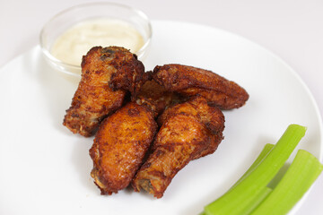 Chicken WIngs with ranch and celery