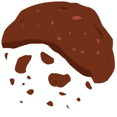 vector illustration of chocolate chip cookies splash 