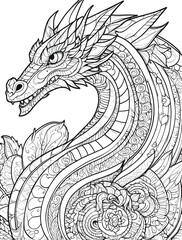Dragon Mandala Coloring Page