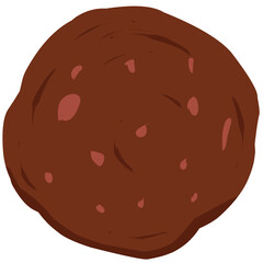 vector illustration of a chocolate chips cookies splash 