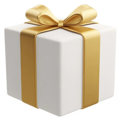 PNG Gift box gold and white illustration background