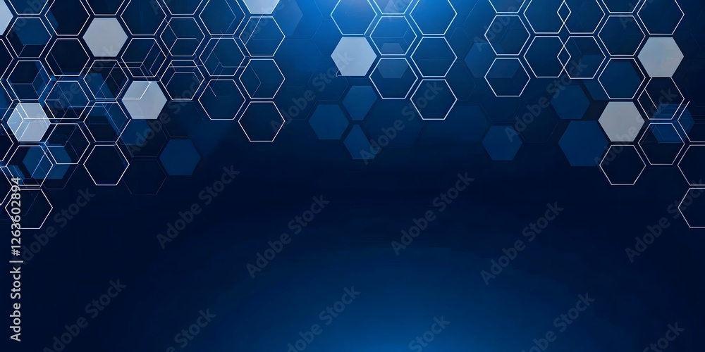 Poster futuristic hexagonal pattern design digital space graphic art abstract background aerial view modern