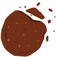 vector illustration of a chocolate chips cookies splash 