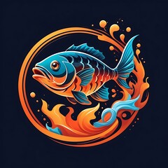 Obraz premium various types of fish logos