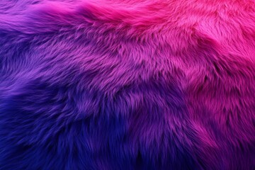Fototapeta premium Captivating gradient faux fur with vibrant shades of magenta and purple