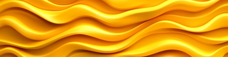 Abstract Yellow Wave Pattern Background. Minimalist Design, Elegance Style, Trend Template.