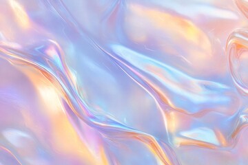 Obraz premium Captivating paint texture with iridescent highlights reflecting soft colors in a mesmerizing display