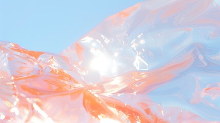 Abstract fluid background with pastel pink, blue, and gold hues, glossy texture, and luminous reflections. Background 