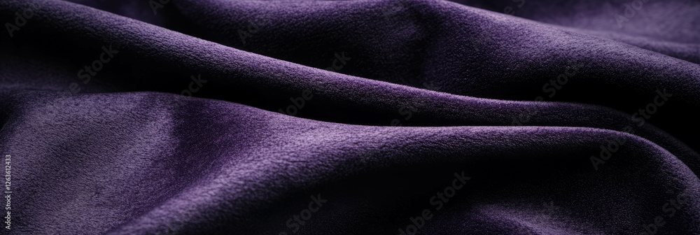 Poster deep violet suede fabric with subtle sheen for elegant design applications