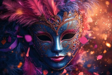 Elegant masquerade mask with intricate details