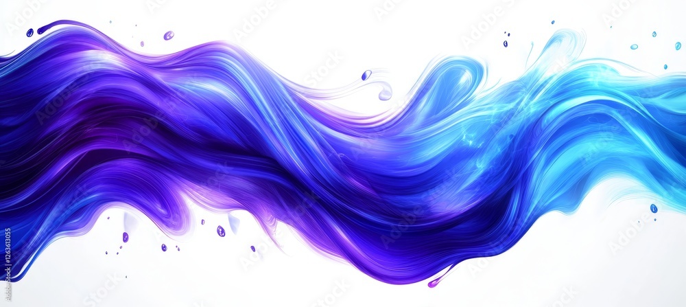 Poster fluid motion. abstract background with a flowing blue and violet color gradient design,