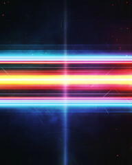 Obraz premium Strahlende Lichter und dynamische Farben in hypnotischer Perspektive