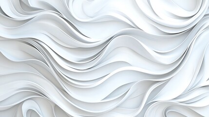 Fototapeta premium Abstract white wave pattern background design (2)