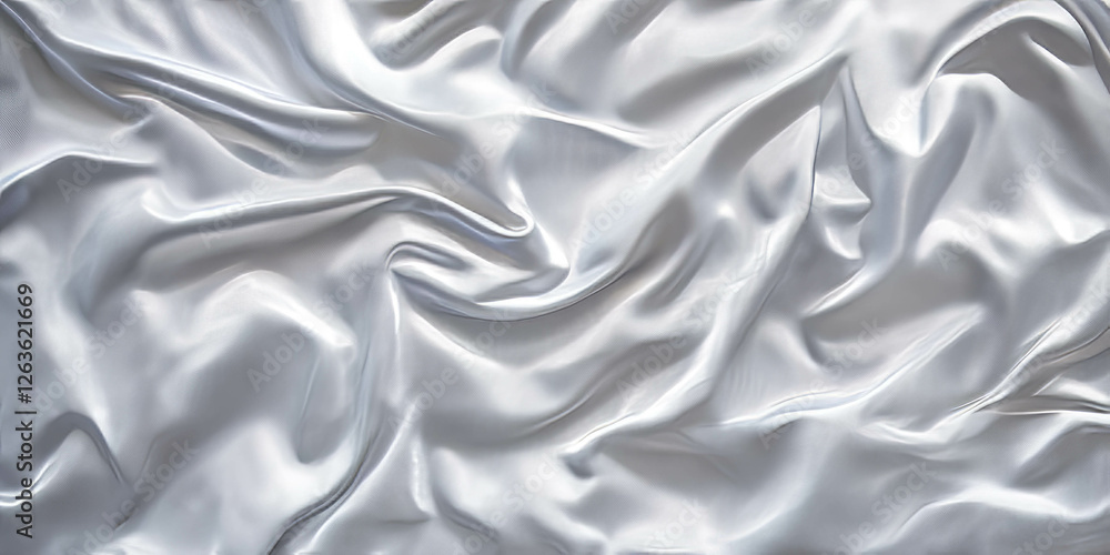 Poster elegant silver lycra draped over snowcreating a striking visual contrast